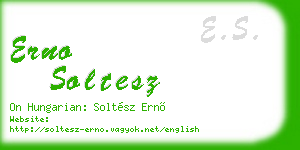 erno soltesz business card